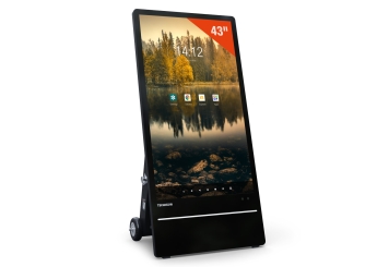 Digital outdoor display totem DAO-LCD43E, 43 in with battery, TecMaschin 