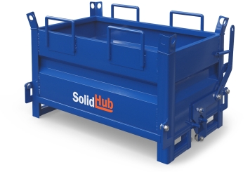 Drop bottom skip KBB300 for forklift trucks, filling volume 200 l, SolidHub 