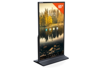 Digital display totem DKS-LED65, 65 in Display, Android 13, Black, 870 mm x 450 mm x 1.555 mm, TecMaschin 