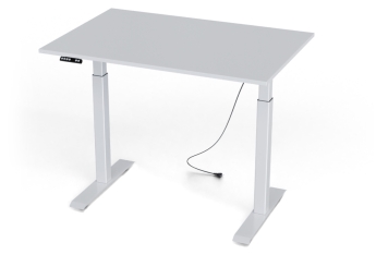Electric height-adjustable desk MILLA120, white, 1.200 mm x 800 mm 