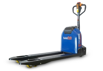 Electric pallet truck HWE2000-2, lithium-ion 48 V 20 Ah, load capacity 2.000 kg, SolidHub  