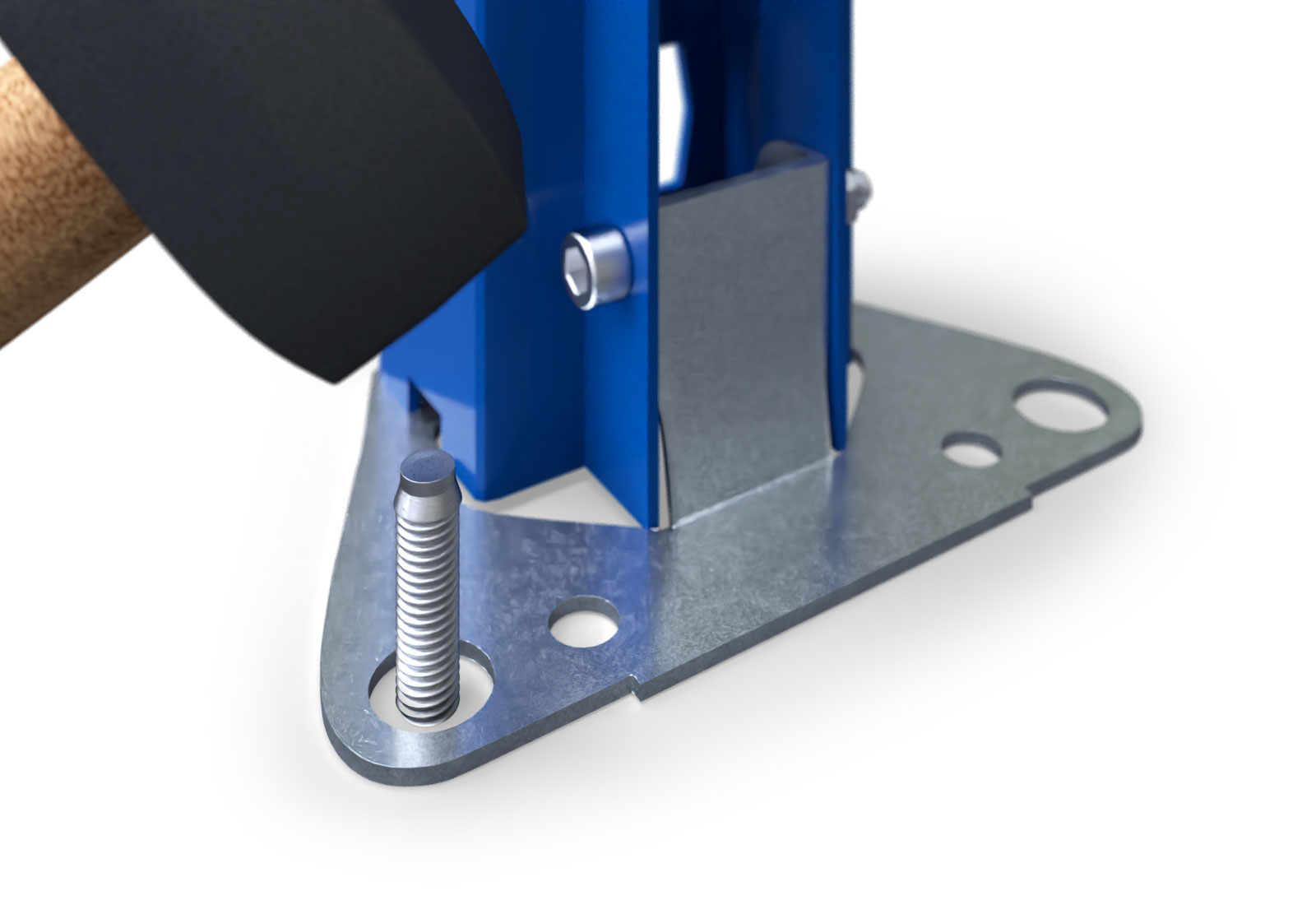 Floor anchoring of the base plate