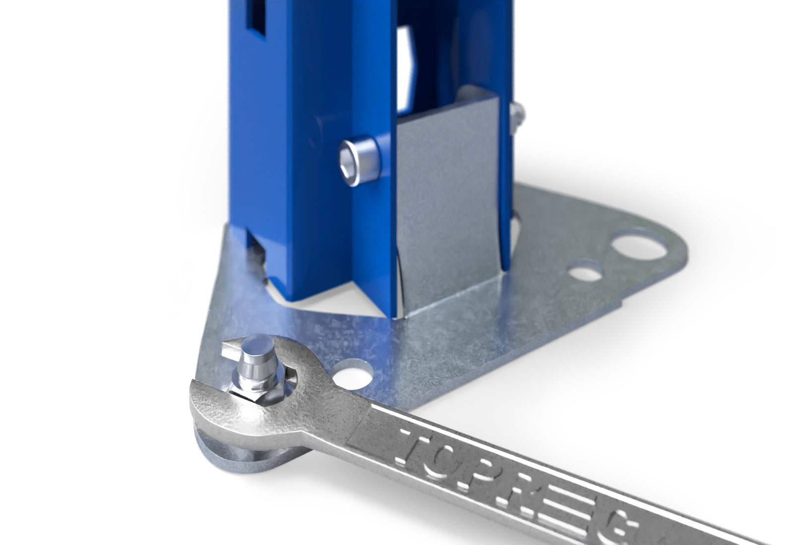 Floor anchoring of the base plate