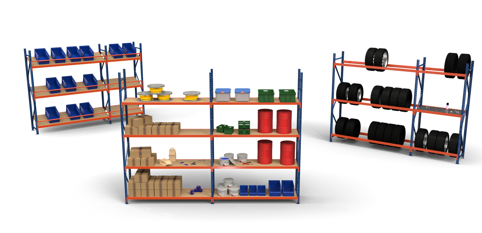 One shelving system - different variants