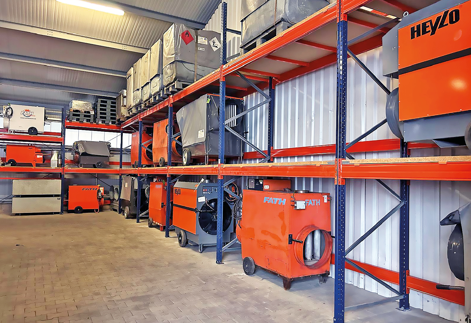 Use of pallet racking in the warehouse