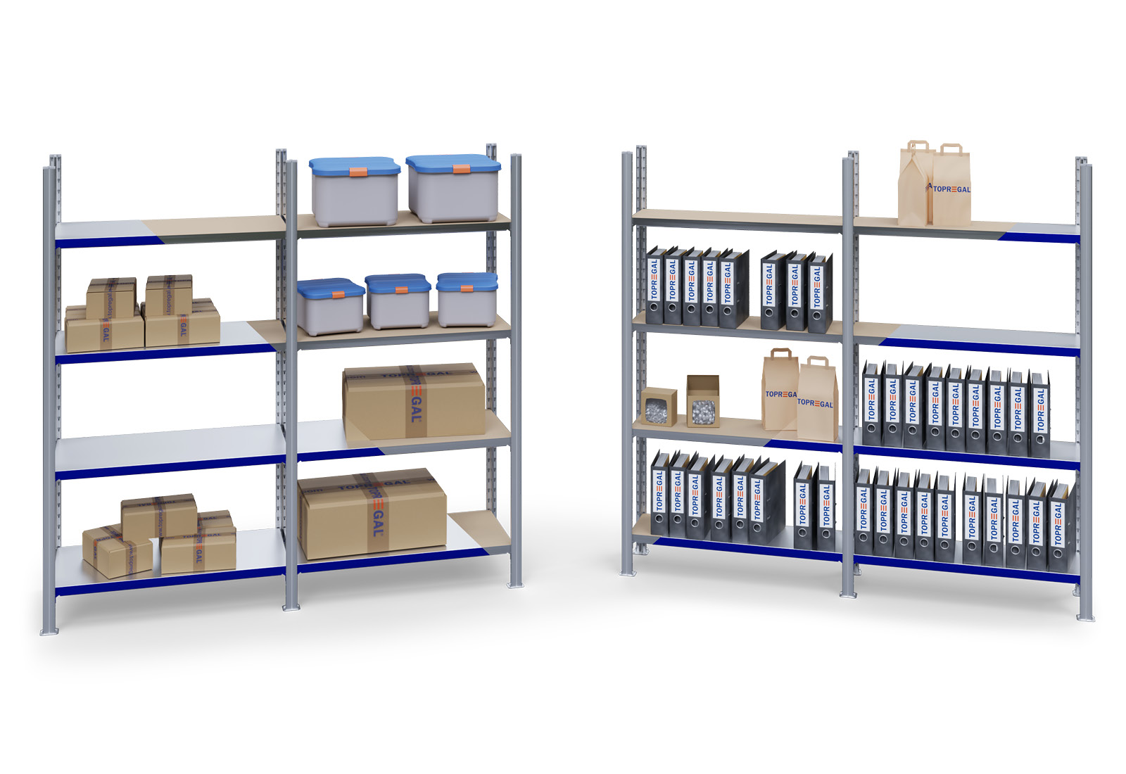 Shelf depths and usage examples