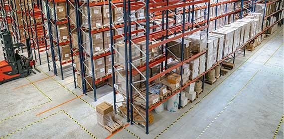 View into one of our warehouses