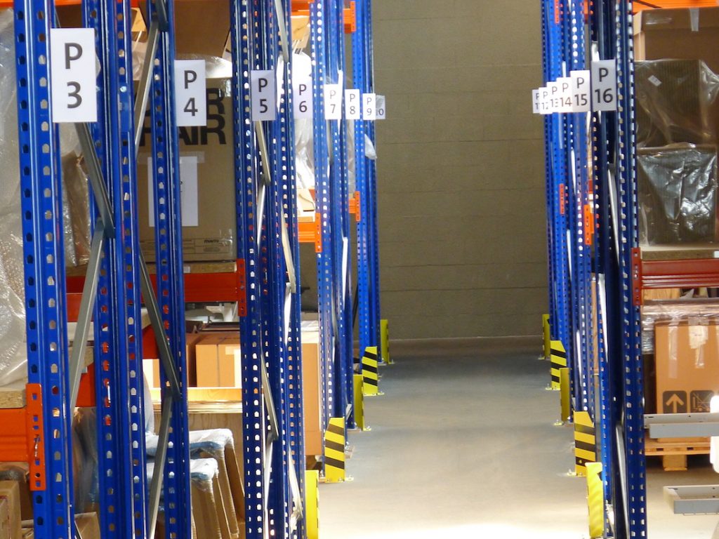 120 meters of pallet racking and almost 40 meters of storage racking